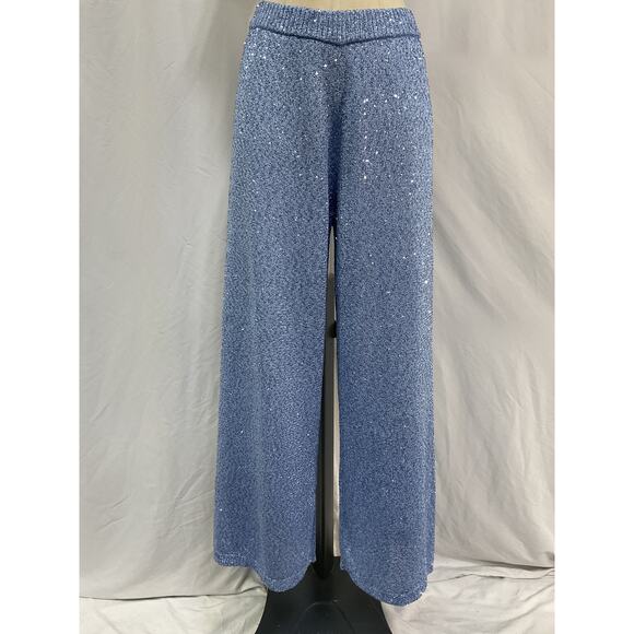 Simkhai 'Orissa' Blue Polyester Straight Leg Pant Size M - Picture 2 of 5